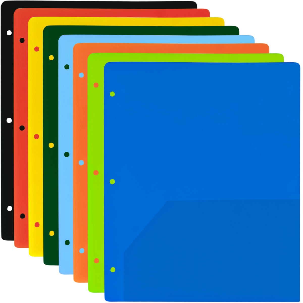 100-pack Bulk Translucent 2-Pocket Poly Folders — BagsInBulk.com
