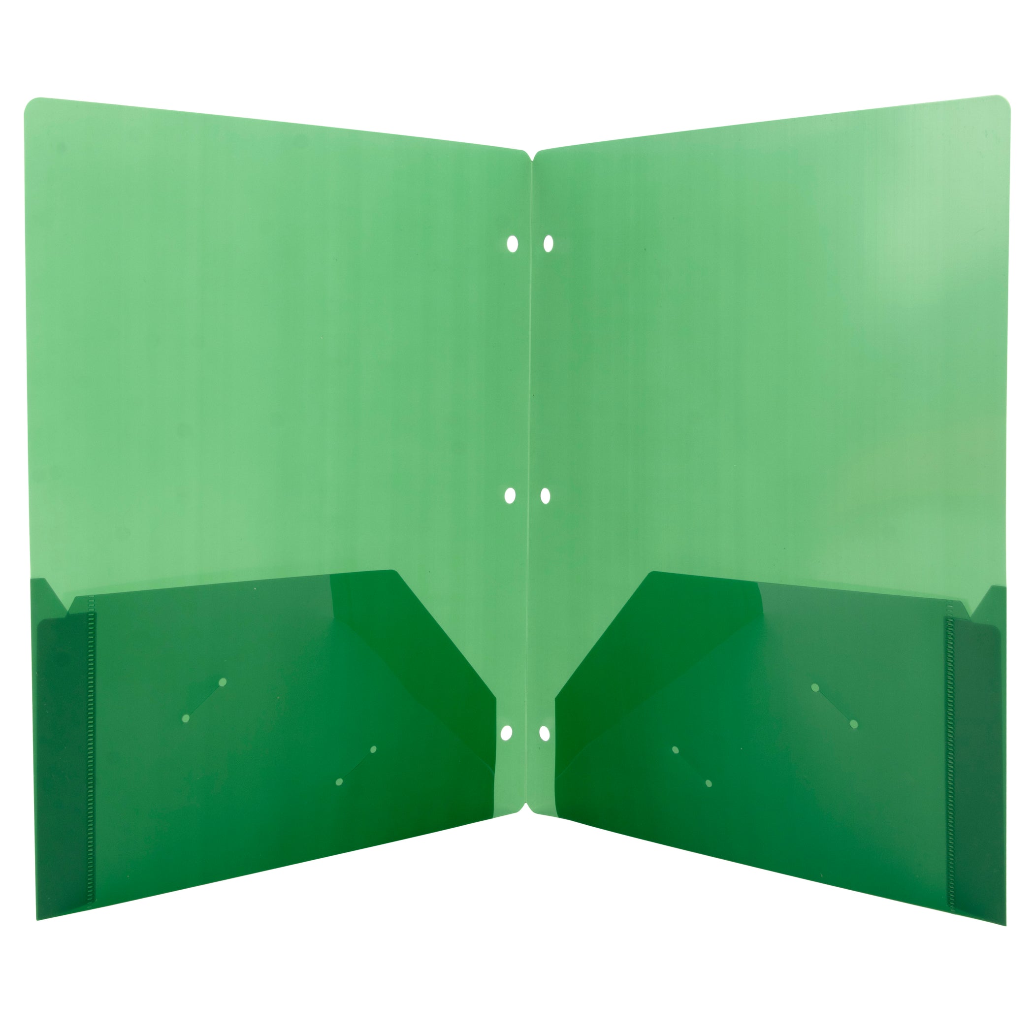 100-pack Bulk Translucent 2-Pocket Poly Folders — BagsInBulk.com