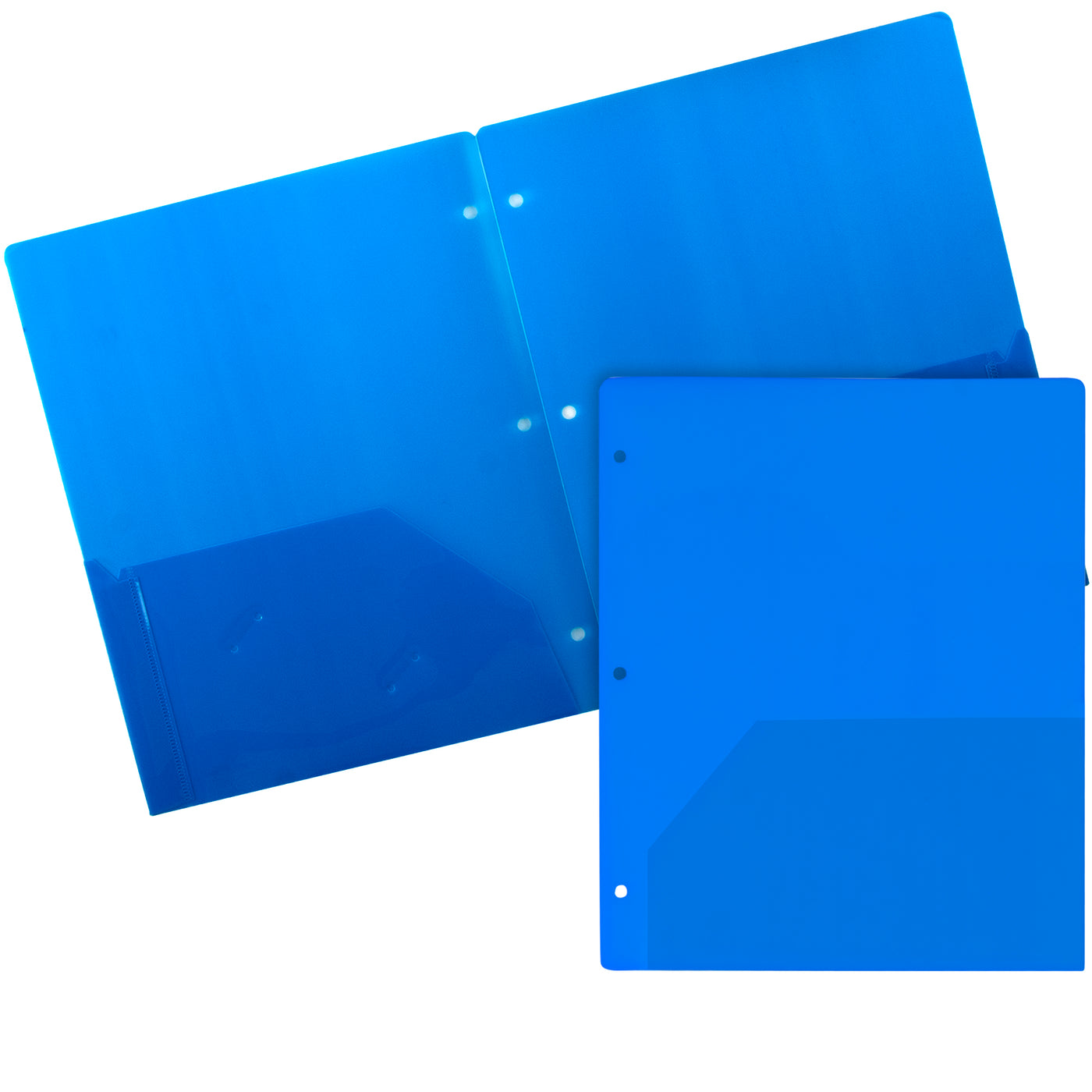 100-pack Bulk Translucent 2-Pocket Poly Folders — BagsInBulk.com