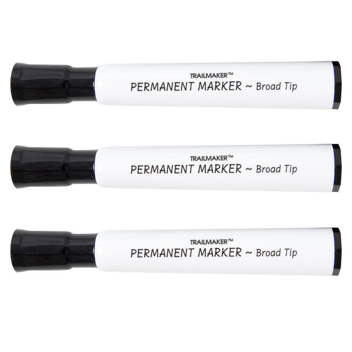 Bulk Trailmaker Broad Tip Permanent Markers - 3 Pack