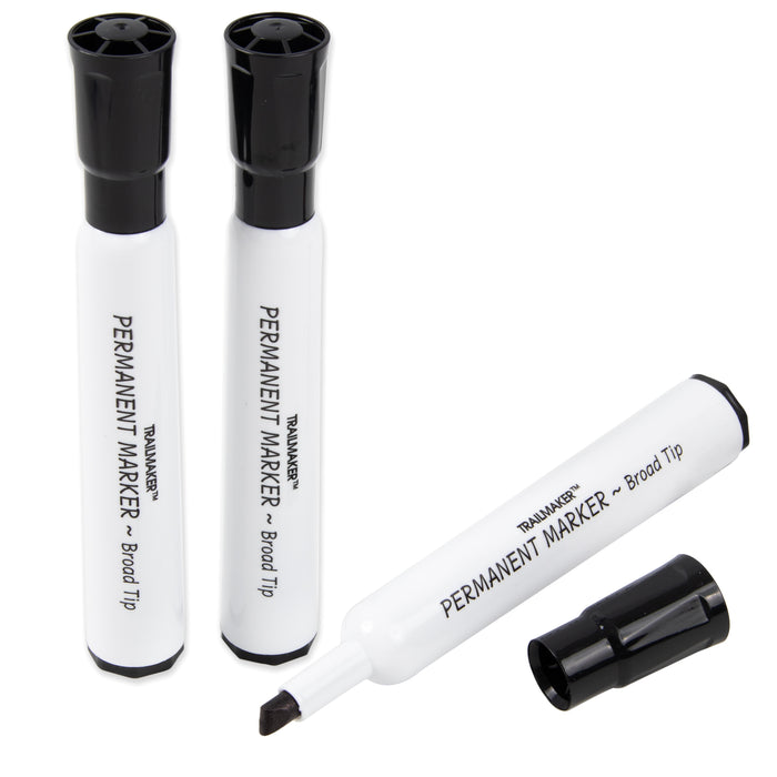 Bulk Trailmaker Broad Tip Permanent Markers - 3 Pack
