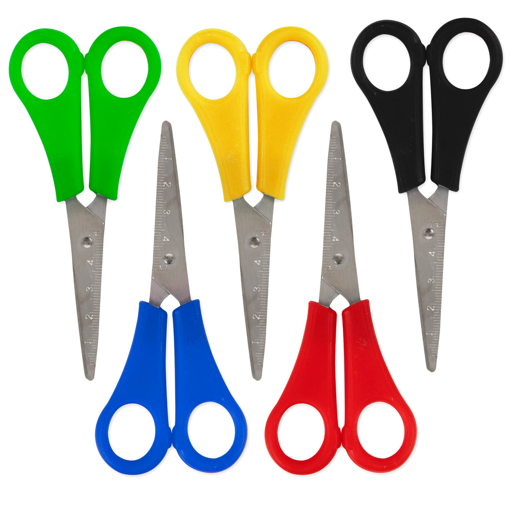 Bulk 5-Inch Kids Scissors with Pointed Tip - BagsInBulk.com