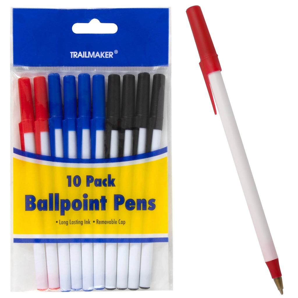 100-pack Bulk Ballpoint Pens 10-Pack — BagsInBulk.com