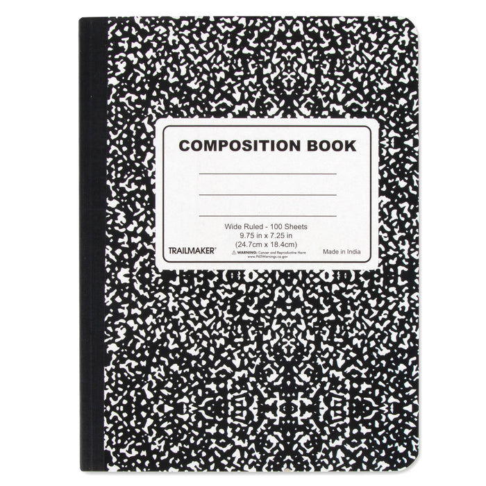 Composition Book, 100 Sheets, Wide Ruled - BagsInBulk.com
