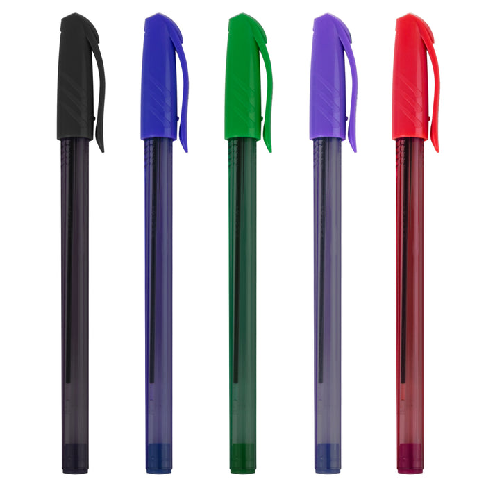 Bulk Pens: Classic Ballpoint Pen Multi Color 5-Pack - BagsInBulk.com