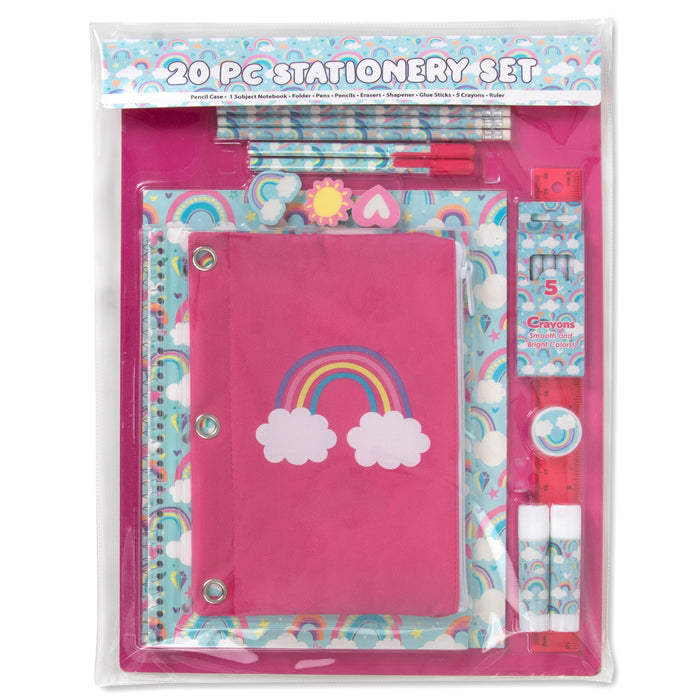 20 Piece Rainbow Themed School Supply Kit - BagsInBulk.com