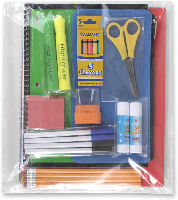 30 Piece School Supply Kit - BagsInBulk.com