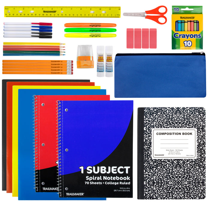 45 Piece School Supply Kit - BagsInBulk.com
