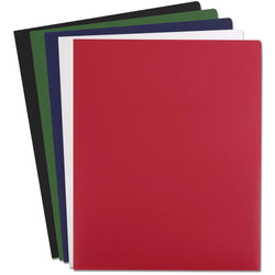 Wholesale Heavy Duty Plastic Folder - 5 Color Assortment - 
