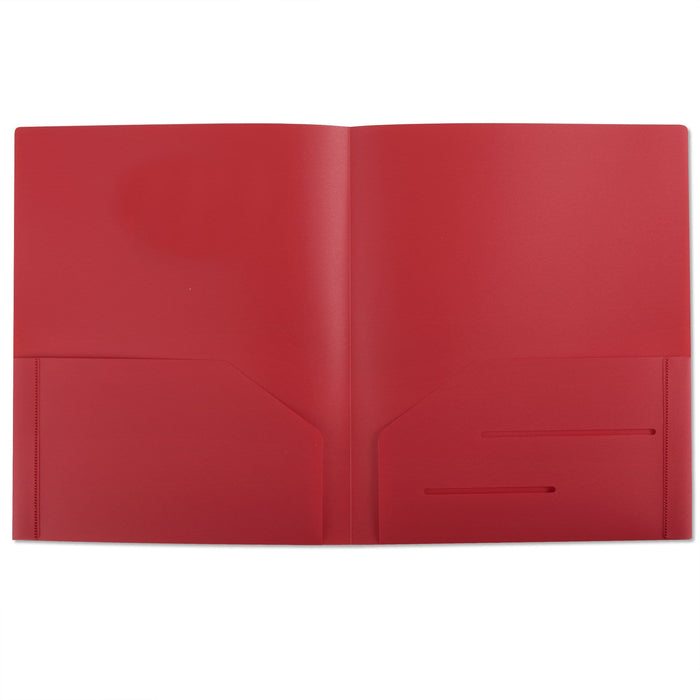 Wholesale Heavy Duty Plastic Folder - 5 Color Assortment - 