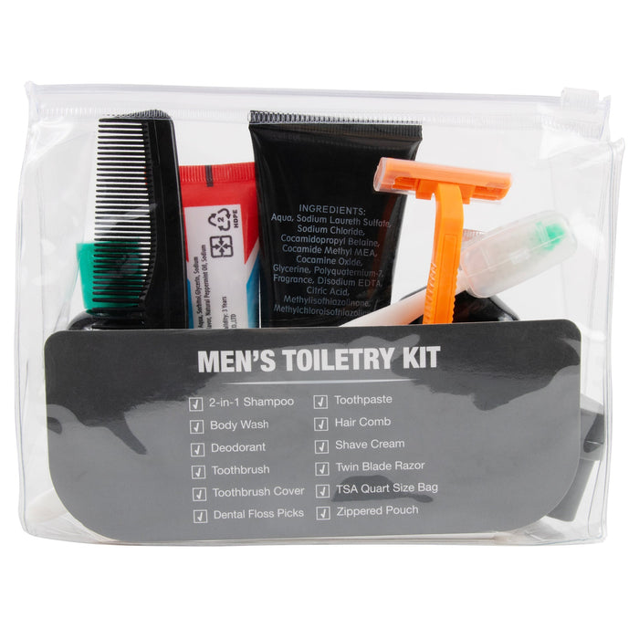 Men's 13-piece Toiletry Kit with Pouch - BagsInBulk.com