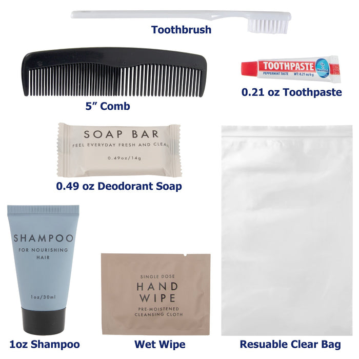 Travel Hygiene 7 Piece Set - BagsInBulk.com