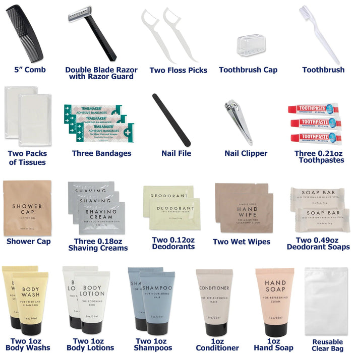 Premium 35 Piece Hygiene Kit - BagsInBulk.com