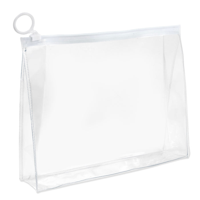 Clear Toiletry Zippered Pouch - BagsInBulk.com