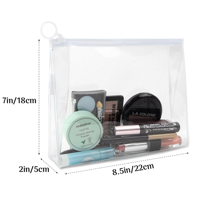 Clear Toiletry Zippered Pouch - BagsInBulk.com