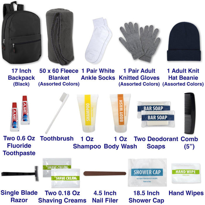 Wholesale Warm Essential 20-piece Homeless Care Hygiene Kit - BagsInBulk.com