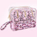Clear Cosmetic Travel Case Carry All Set - Butterfly Print - BagsInBulk.com
