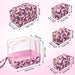 Clear Cosmetic Travel Case Carry All Set - Butterfly Print - BagsInBulk.com