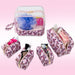 Clear Cosmetic Travel Case Carry All Set - Butterfly Print - BagsInBulk.com