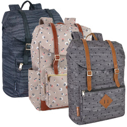 17-inch Printed Double Buckle Backpack - BagsInBulk.com