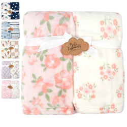 Baby Plush Themed  Blankets 36" x 30" - 2 Pack - BagsInBulk.com