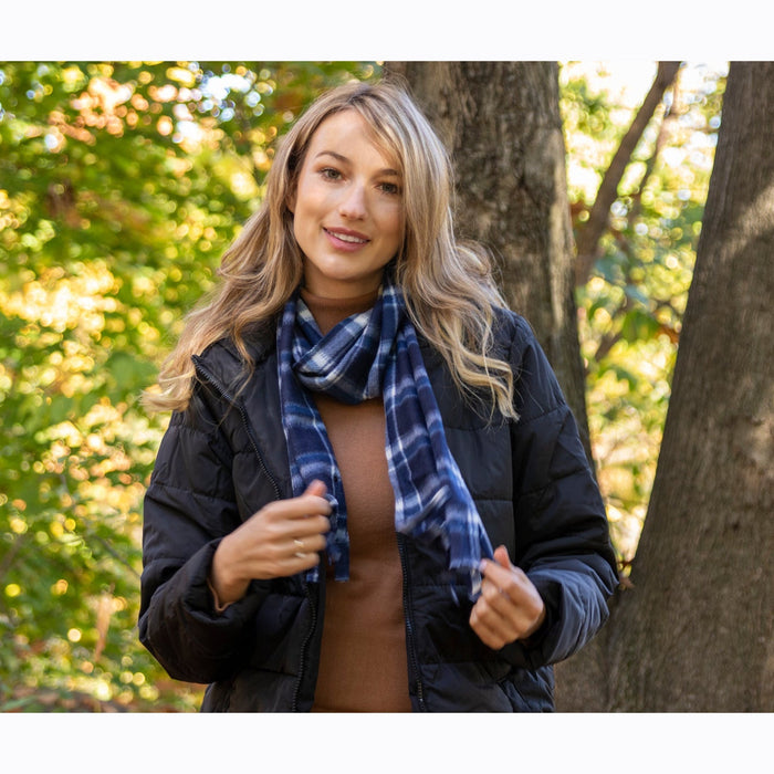 Wholesale Adult Fleece Scarves 60" x 8" With Fringe - Flannel Scarves - BagsInBulk.com