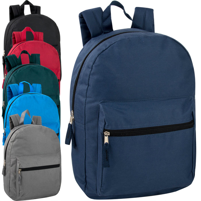 Wholesale 15 Inch Basic Backpack - 