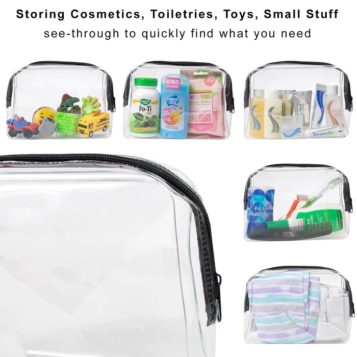 Wholesale Clear Travel Cosmetic Toiletry Bag - BagsInBulk.com