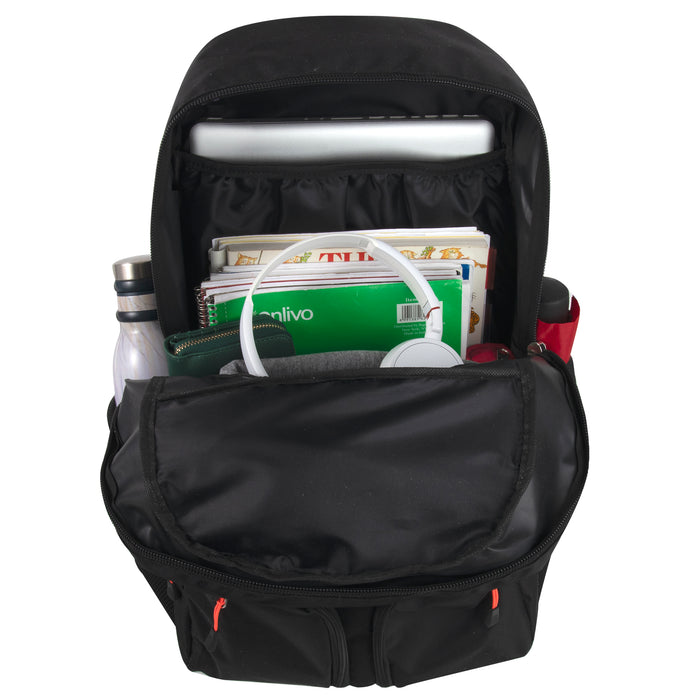 Wholesale 19-inch Mountain Edge Multi Pocket Backpack w Laptop Sleeve - BagsInBulk.com