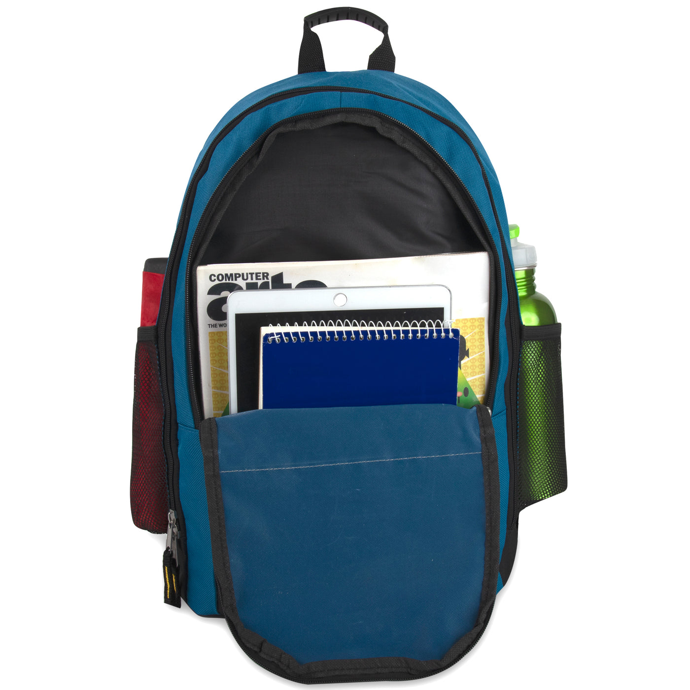 24pcs. 18" MultiPocket Reflective Backpack 5 Dark Colors