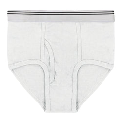 Men's Briefs Cotton Plus - White - Large - BagsInBulk.com