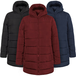 Wholesale Women's Hooded Puffer Winter Coat - 3 Colors - BagsInBulk.com