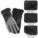 Adult Winter Color Block Gloves - 5 Assorted Colors - 