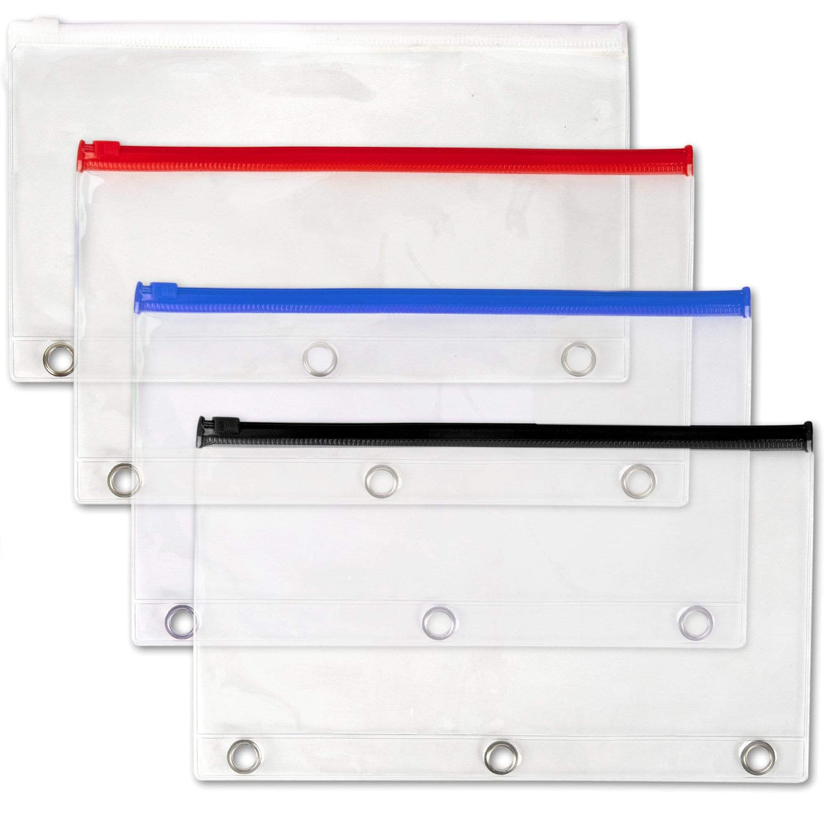 Wholesale 3 Ring Binder Clear Pencil Case - Assorted —