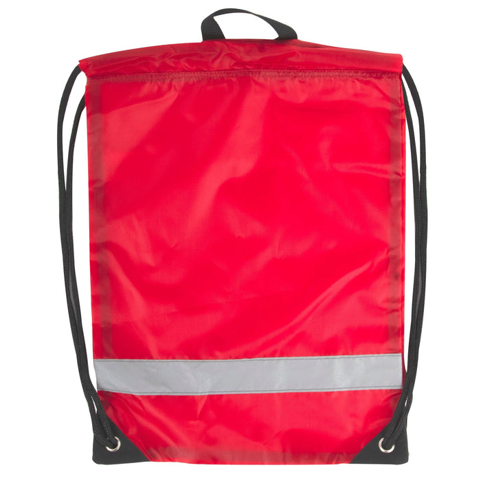18 Inch Safety Drawstring Bag With Reflective Strap- 4 Colors - 