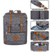 Diamond Print Double Buckle Backpack - 17 inch - 