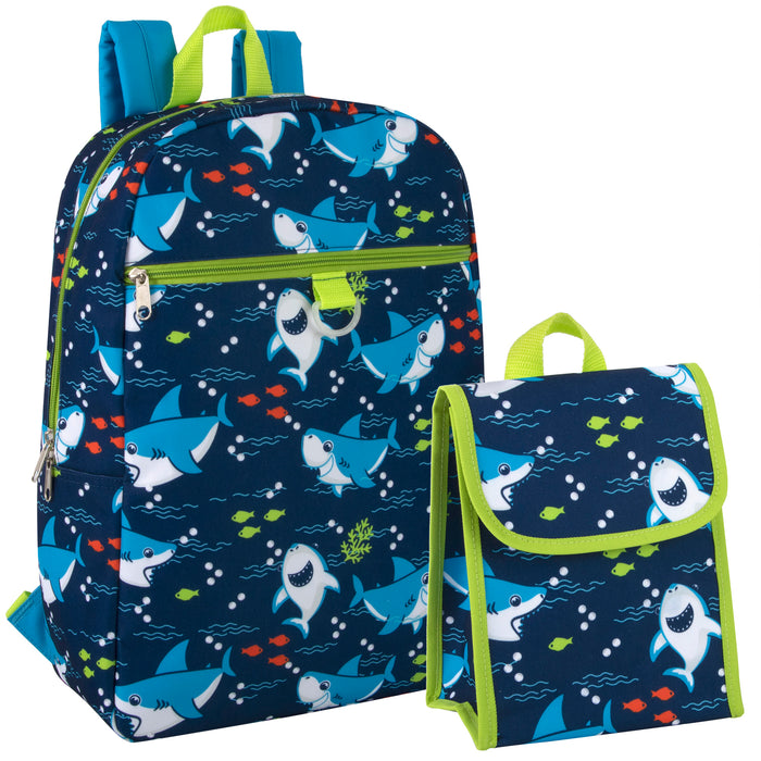 16 Inch Backpack With Matching Lunch Bag - BagsInBulk.com
