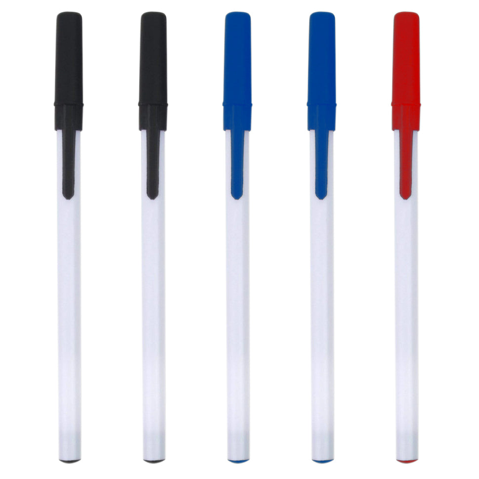 Bulk 5-Pack Classic Ballpoint Pens - 2 Colors