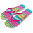 Women's Striped Flip Flops - Assorted Colors - 