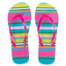 Women's Striped Flip Flops - Assorted Colors - 