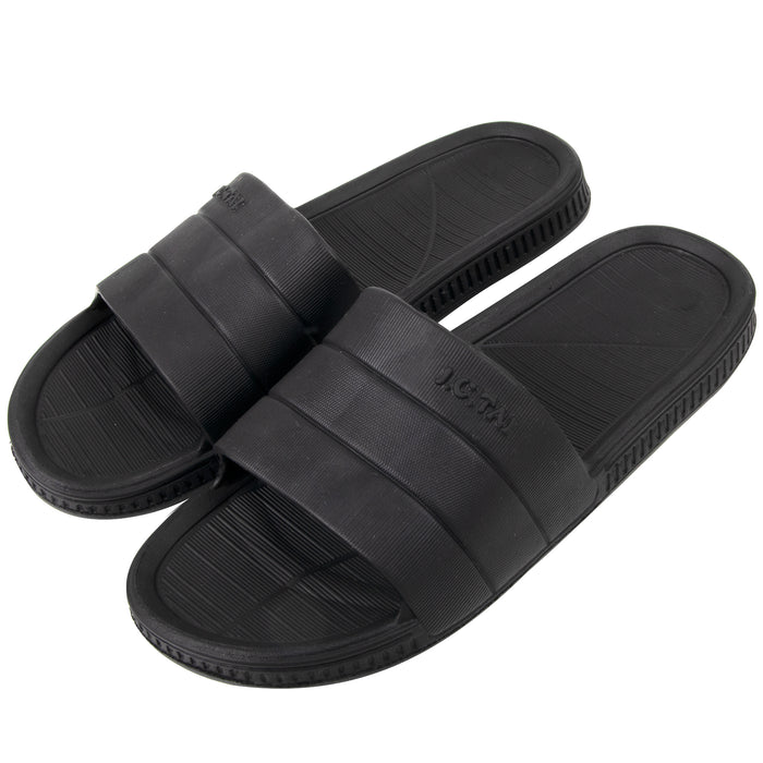 Women's Black Slide Sandals - 