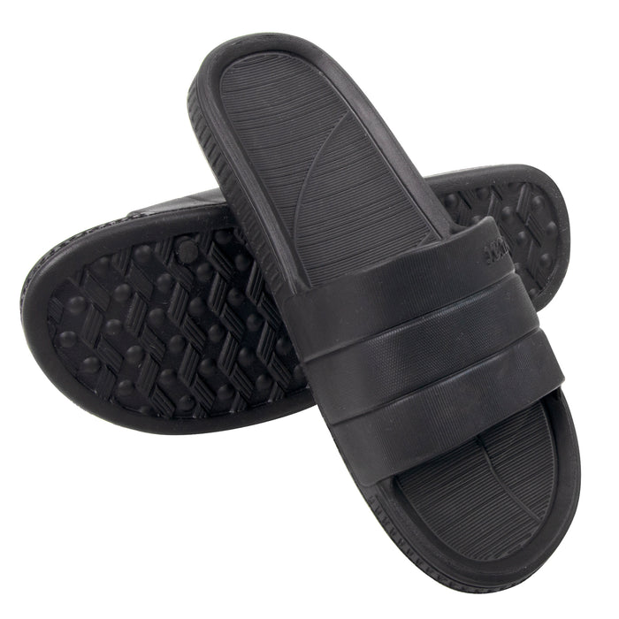 Women's Black Slide Sandals - 