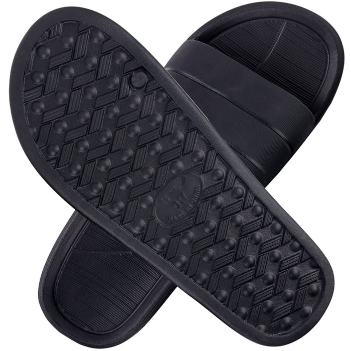 Men's Black Slides Sandals - 