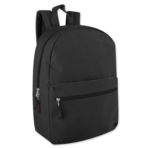 Wholesale Solid Backpack - Black Only - 