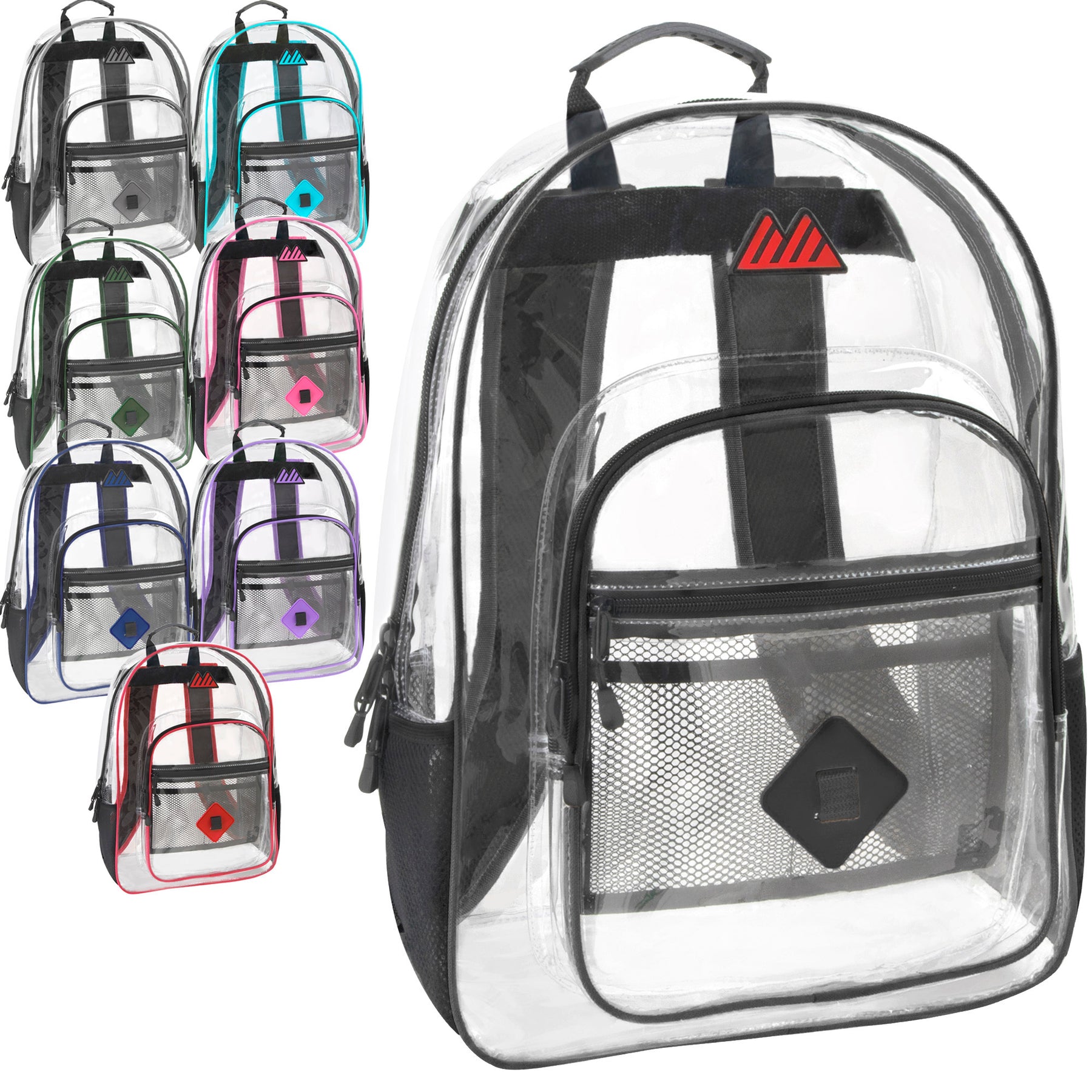 Wholesale Trailmaker 17 Inch Double Front Pocket Backpack - 4 Colors