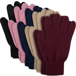 Women's Knitted Gloves - 5 Assorted Colors - BagsInBulk.com