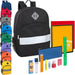 17" Safety Backpack School Supplies Kit (20pcs) - 8 Colors - 