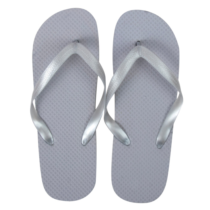 Women's Flip Flops - Silver - 