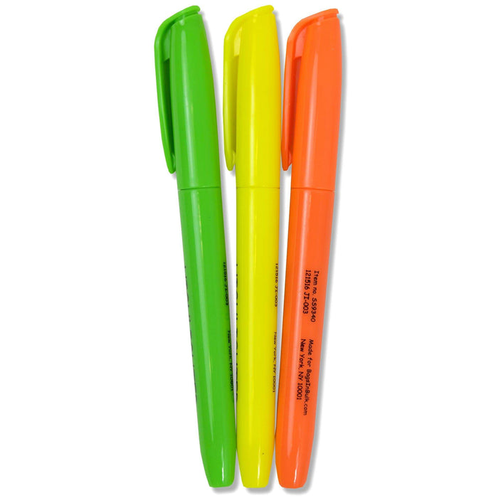 Multicolor Highlighter Pens 3-Pack - 
