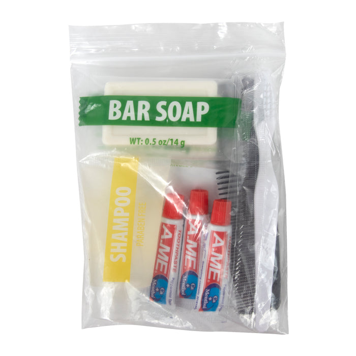 Wholesale 10-Piece Deluxe Hygiene Kit with Drawstring Bag, Socks, Blanket - 